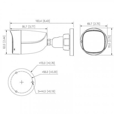 HDCVI видеокамера 2 Мп Dahua DH-HAC-HFW1200CLP-IL-A (2.8 мм) с двойной подсветкой для системы видеонаблюдения